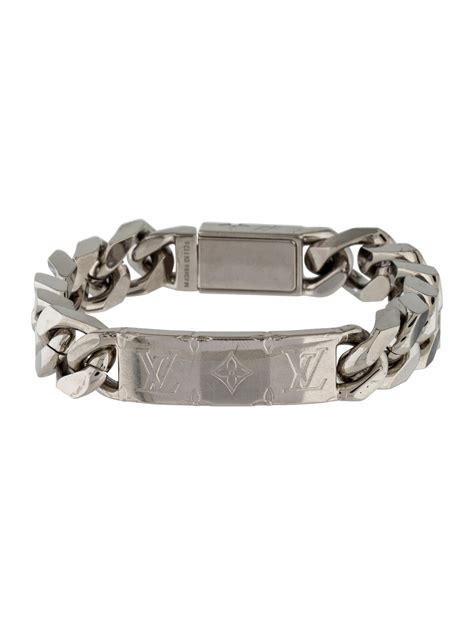 louis vuitton mens silver bracelet